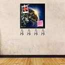 ArtzFolio Highly Detailed Planet Earth at Night Bulletin Notice Pin Board | Vision Soft Board | Inbuilt Key Holder Hooks | Black Frame 12 x 12 inch (30 x 30 cms)