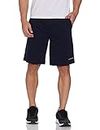 Van Heusen Athleisure Men Knit Shorts - Cotton Rich - Smart Tech, Easy Stain Release, Anti Stat, Ultra Soft, Moisture Wicking_50001_Navy_XL