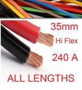 Automotive Battery Starter Welding Cable PVC Hi Flex 35MM 240 Amp 12v Red Black