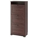 Ikea Brusali Storage Rack Shoe Box, Cabinet & Organizer With 3 Compartments (Brown) Wood