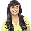 Papillon Hair Wig for Women Full Head | Style : Desi D | Women hair wig for chemo | Long ladies hair wig with Natural Looking Artificial, Synthetic Fiber | Dark Brown | Now Includes Wig Cap & Comb