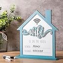 WiFi Pattern Password Sign for Home WiFi Pattern is on the House Sign Farmhouse Sign Wooden WiFi Pattern Sign with Board Erasable Pen WiFi Pattern Password Wood Sign for Home and Business
