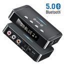 Black Bluetooth 5.0 Transmitter Receiver Audio Adapter AUX 3.5mm Music Adapter