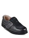 Chums | Men's | Leather Wide Fitting Shoes | Wide Opening for Easy Access | Touch Fastening for Comfortable Fit | Black