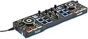 Hercules DJControl Starlight – Portable USB DJ Controller - 2 tracks with 8 pads and sound card - Serato DJ Lite included