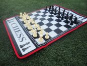 Chess Giant Game Set Includes Big Pieces And Huge Chess Board Mat Indoor Outdoor