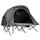 Outdoor 2-Person Camping Tent Cot Compact Elevated Tent Set W/ External Cover