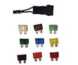 Crewbolt Micro Mini Blade Fuse | 10 Pieces | With Fuse Holder | Automotive Fuse for Car Truck Electrical Fuse (5 AMP)