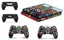 GNG Superhero Skins for PS4 Playstation 4 Slim Console Decal Vinal Sticker + 2 Controller Set