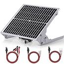 SUNER POWER 12V Solar Battery Charger Maintainer, Waterproof 20W Solar Trickle Charger, High Efficiency Solar Panel Kit, Built-in Intelligent MPPT Controller + Adjustable Bracket + SAE Cable Kits