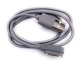 Xcivi Replacement Magnetic Induction USB Charging Cable for Portable Blender Mini Personal Smoothie Blender USB Fruit Juicer Mixer and Fruit and Vegetable Wash Machine, 2FT (Grey)