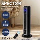 Spector Tower Space Heater Electric 2000W Ceramic Heating Portable Remote Indoor