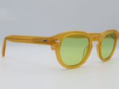 Gafas de sol Capri Tony ojo de cerradura 46 mm hechas a mano Italia acetato amarillo