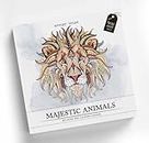Majestic Animals: Colouring books for Adults with tear out sheets [Paperback] Wonder House Books