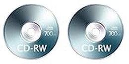 Branded Genuine Blank CD RW 52X 700 MB Rewritable Professional Disk Pack of 2