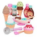 Battat- Play Circle- Toy Food – Ice Cream Set – Kitchen Accessories For Kids- Pretend Play- Sweet Treats Ice Cream Parlour- 3 years + (21 Pcs)