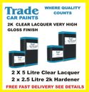 2k Acrylic Automotive Clear Lacquer 2 x 5lt 2k Clear & 2 x 2.5 Litre 2k Hardener