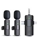 PQRQP 3 in 1 Wireless Lavalier Microphones for iPhone, iPad, Android, Camera, USB-C Microphone, 7-Hour Battery, Mini Microphone with Noise Reduction for Video Recording, Vlog, YouTube, TikTok…