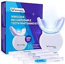 Teeth Whitening Kit Pen Gel: Tooth Whitener 32X LED Light with Hydrogen Carbamide Peroxide for Sensitive Teeth - Dental System with Mouth Tray for a Bright White Smile