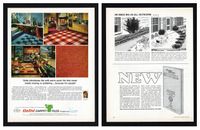 Alfombra Ozite 1967 azulejos Vectra/Better Homes automóvil libro de registro anuncio impreso 