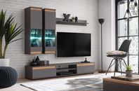 Living Room Furniture TV Unit  Entertainment set MODERN Wall media Cabinet LED