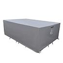 SERHOM Patio Furniture Covers, Anti-UV Waterproof Outdoor Furniture Cover Heavy Duty Durable Sofa Sectional Table Cover, Grey, 62x44x29