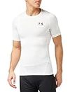 Under Armour Mens UA HG Armour Comp SS, Short-Sleeved Sports t-Shirt for Men, Comfortable and Lightweight Gym Clothes for Workouts White / / Black