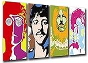 Quadro Su Legno, Beatles, John Lennon, Paul Mccartney, 131 x 62cm, Stampa in qualita fotografica. Ref. 26097