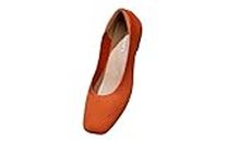 Neeman's Plush Square Flats for Women | Ballerinas & Slip On Casual Shoes| Comfortable & Flexiable | Apricot UK7