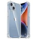Sounce Shockproof Transparent Hard Back Cover Scratch Resistant Case Premium Clarity Armor Sleek Design Shield with Polycarbonate Protection for iPhone 13[Crystal Transparent]