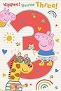 Danilo Promotions Limited Danilo Promotions Ltd Official Peppa Pig Age 3 Birthday Card, Yippee! You're Three! multiple colours PG080,7x5 inch