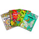 4PK Adult Colouring Books A4 Size Fun Relaxing Mindfulness Florals Patterns