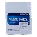 12 Pads Tops Unruled 3" x 5" White Memo Pads Glue Top Scratch Pad 100 Sheets/Pad