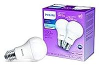 PHILIPS 462010 LED 100-Watt A19 Daylight Non-Dimmable Bulb, 2 Count (Pack of 1)