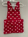 BNWT - THE CHILDREN'S PLACE Girl's Red/White Pinafore - Size 3T