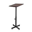OEF Furnishings Height Adjustable Portable Lectern Stand - Mahogany