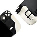 Luck&Link Controller Grip for Steam Deck, Textured Skin Kit, for Steam Deck, Non-Slip, Sweat-Absorbing Controller Grips, Buttons (Pro Pearl White)