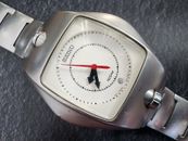 Rare Seiko 7n32-0ay0 Space Age Watch - White Dial Stainless Steel.