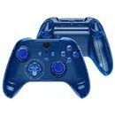 eXtremeRate Transparent Blue Controller Full Set Housing Shell Case w/Buttons for Xbox Series X/S, Custom Replacement Side Rails Front Back Plate Cover for Xbox Series S & Xbox Series X Controller