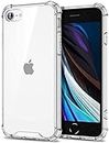 naykodi Hard Back Shock Proof Silicone Cover Case for Apple iPhone 7/8/ iPhone SE 2020 (TPU+Polycarbonate | Transparent)