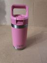 YETI Rambler Jr 12 oz Bottle with Straw Cap Insulated Thermos Pink EUC