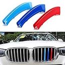 HUAYT Colored Grille Insert Trims, 1Set(3pcs) Stripe Grille Insert Trims Comaptible for 2011-2017 BMW F25 X3/2014-2017/2018 BMW F26 X4 Center Kidney Grill (7Beams)