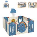Baby Playpen，Foldable Baby Playard/Portable Spacious Baby Fence/Safety Play Yard