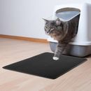 Petmaker Waterproof Cat Litter Box Mat - w/ Dual-Layer Honeycomb Design for Trapping Litter in Gray/Black | 1.4 H x 24.9 W x 15.8 D in | Wayfair