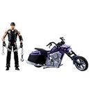 Mattel WWE WREKKIN' SLAMCYCLE Fahrzeug und Undertaker Figur - Boneyard Slamcycle mit 8 auseinanderbrechenden Teilen, inklusive WWE Undertaker Actionfigur, Kettenzug und Schleudersitz-Starter, HTR84