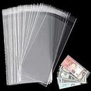 Uncle Paul Clear Paper Money Holder 17.5x7.5CM/6.9x2.9IN - Currency Sleeves Money Sleeve PP Material for Banknote/Bill/Trading Card/Stamp 100 Pieces PN01M100