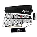 Professional Glockenspiel 30 Notes Foldable Aluminum Bars Children Educational Percussion Musical Instrument with Mallet and Carrying Bag