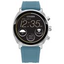 Reloj inteligente Citizen CZ con pantalla táctil inteligente correa azul acero inoxidable MX1000-01X