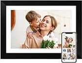 ryesug Digital Picture Frame 10.1 Inch WiFi Smart Digital Photo Frame, Electronic Picture Frame IPS HD Touchscreen with Black Wood Frame, Auto-Rotate Share Photos & Videos via AiMOR App Instantly