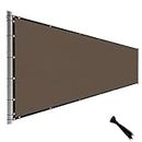 TANG 4FTx50FT Brown Fence Privacy Screen Temporary Outdoor Patio Fence Cover Privacy Blockage Excellent Airflow for Backyard Garden School